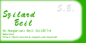 szilard beil business card